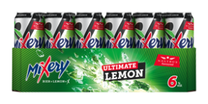 MiXery Ultimate Lemon Dosentray 24x 0,5l (Frontal lange Seite)