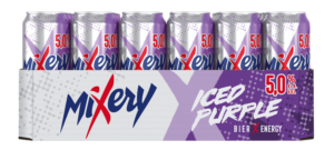 MiXery iced purple Dosentray 24 x 0,5l (Frontal lange Seite)