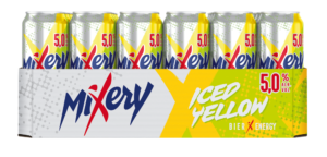 MiXery iced yellow Dosentray 24 x 0,5l (Frontal lange Seite)