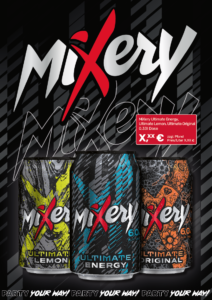 Handelsanzeige MiXery Ultimate Energy + Lemon + Original A4 hoch